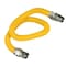 Flextron Gas Line Hose 3/8'' O.D.x60'' Len 1/2" FIPxMIP Fittings Yellow Coated Stainless Steel Flexible FTGC-YC14-60C - alternate 1